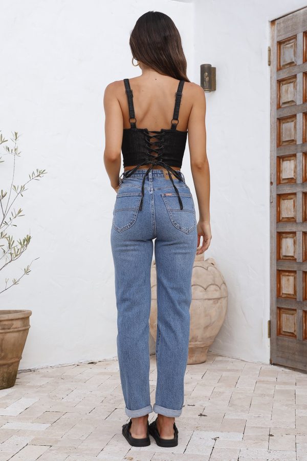 LEE Monique Corset Top Black Denim - Image 7