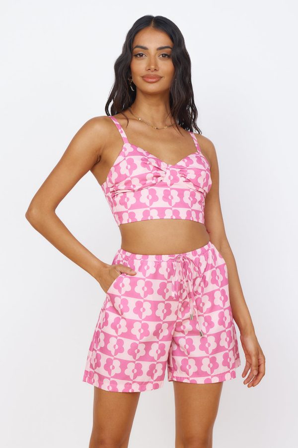Secrets of Summer Crop Top Pink - Image 2
