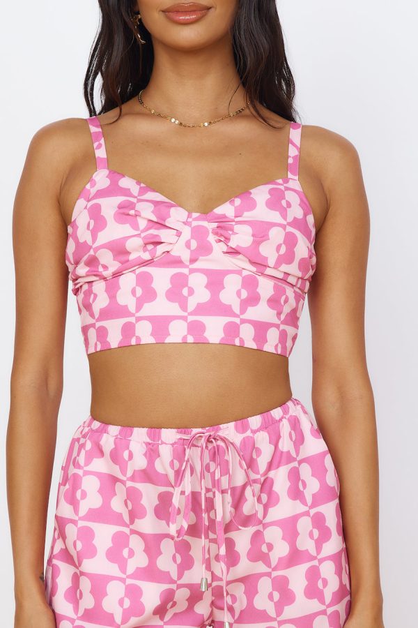 Secrets of Summer Crop Top Pink - Image 6