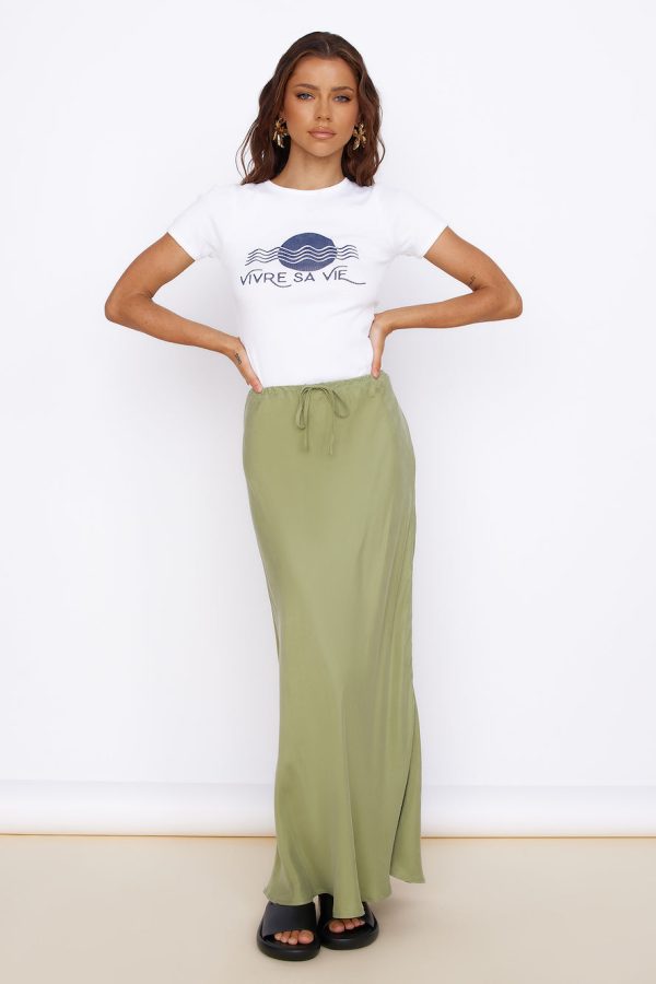 ROLLA'S Vivre Sa Vie Baby Rib Tee White - Image 2