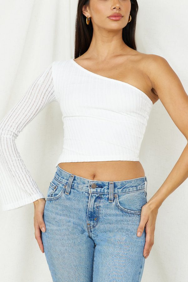 Hand On My Heart Crop Top White - Image 3