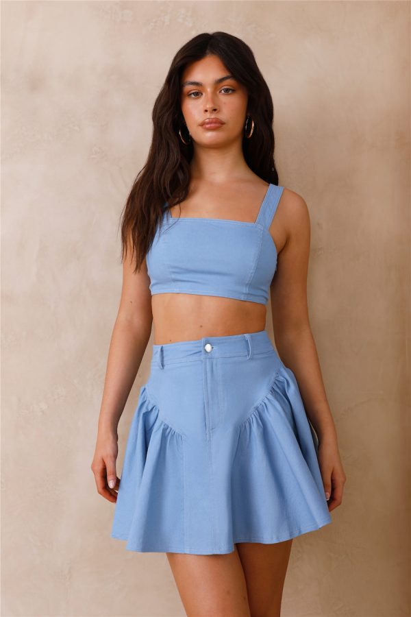 Ocean Dreamer Crop Top Blue