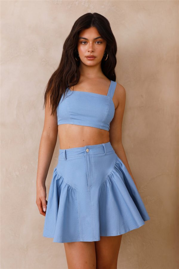 Ocean Dreamer Crop Top Blue - Image 3