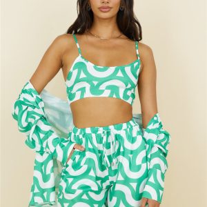 Enchanted Days Crop Top Green